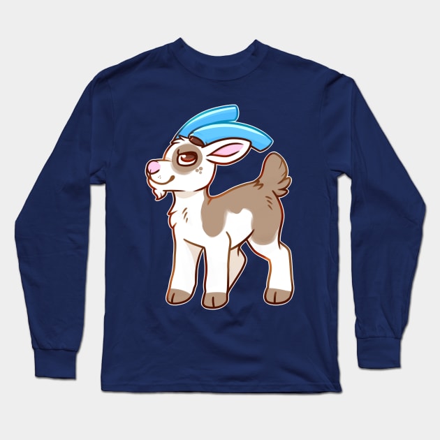 Goat with Pool Noodles Long Sleeve T-Shirt by leashonlife